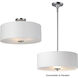 Bongo 3 Light 18 inch Satin Nickel Semi-Flush Mount Ceiling Light