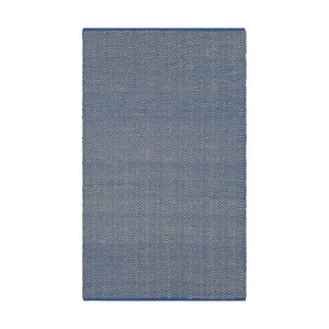 Karim 90 X 60 inch Dark Blue/Wheat Outdoor Rug, PET Yarn and Seagrass