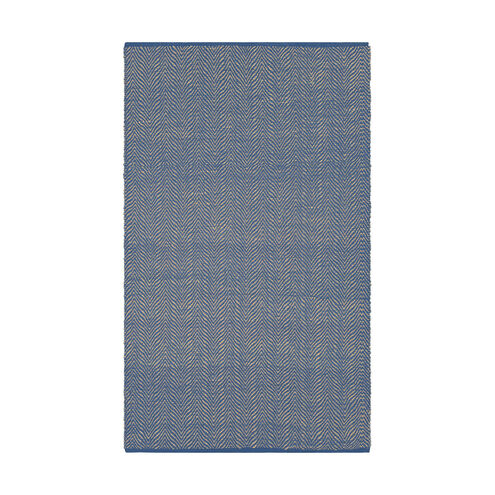 Karim 90 X 60 inch Dark Blue/Wheat Outdoor Rug, PET Yarn and Seagrass