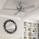 Rosner 52 inch Brushed Nickel with Light Gray Oak/Warm Grey Oak Blades Ceiling Fan