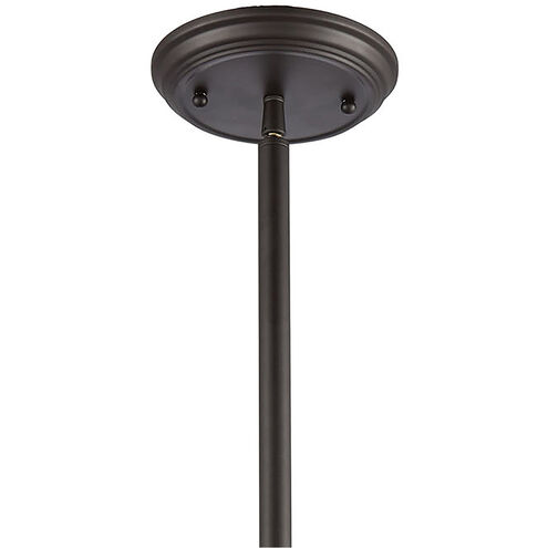 Pittsburgh 1 Light 13 inch Oil Rubbed Bronze with Satin Brass Pendant Ceiling Light
