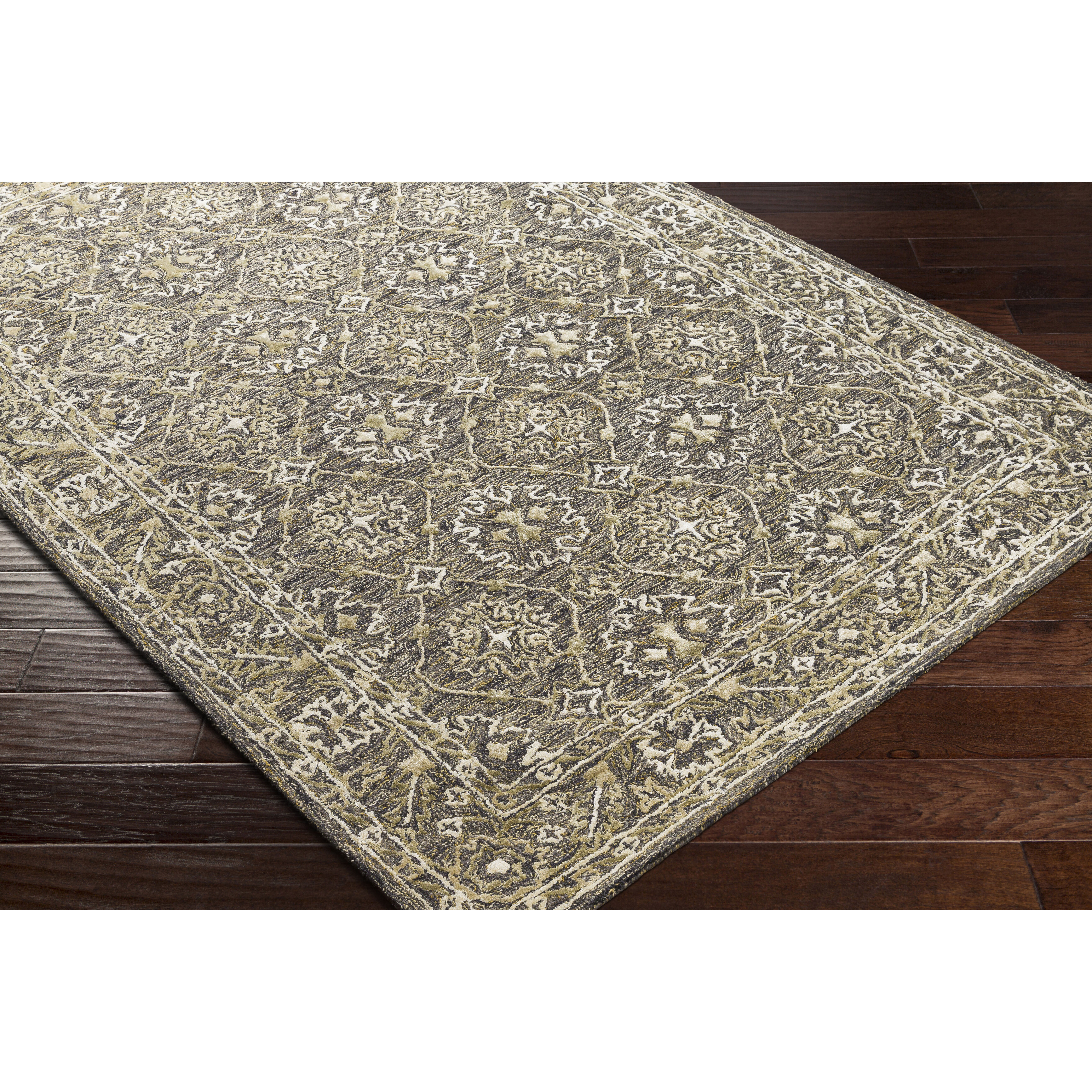 Shelby 72 X 48 inch Olive Rug in 4 X 6, Rectangle