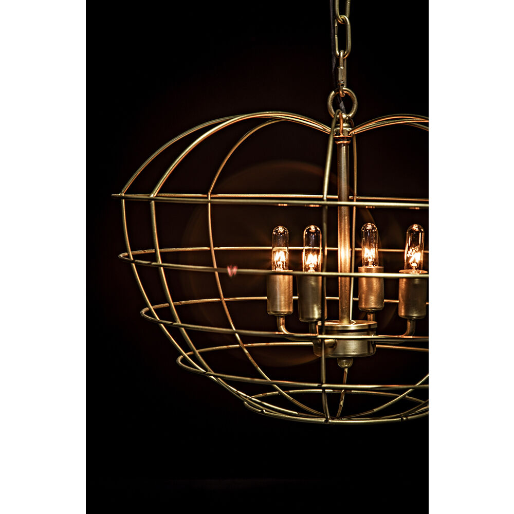 Mo 4 Light 19.5 inch Antique Brass Pendant Ceiling Light