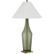 Olive Green 34 inch 150 watt Green and Antique Brass Table Lamp Portable Light