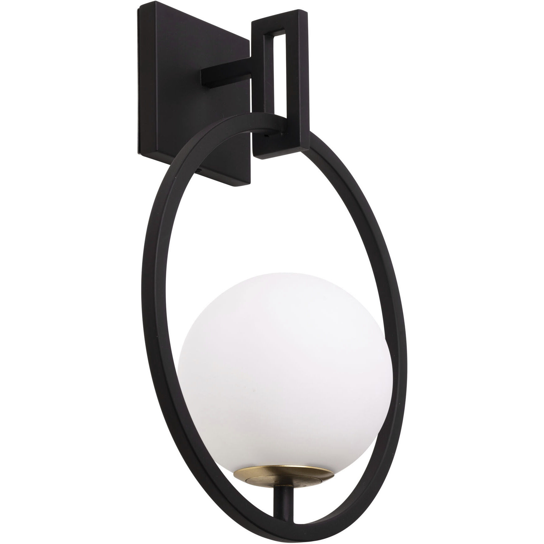 Stopwatch 1 Light 12 inch Matte Black and French Gold Wall Sconce Wall Light