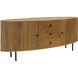 Capri 71 X 19 inch Light Walnut and Black Sideboard