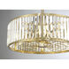 Janus 12 inch Warm Brass with Gold Blades Fan D'Lier
