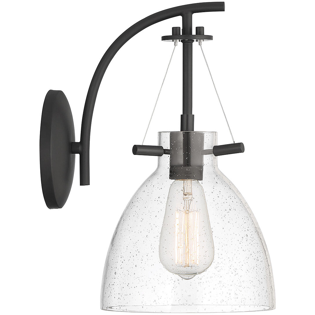 Foster 1 Light 8 inch Matte Black Wall Sconce Wall Light