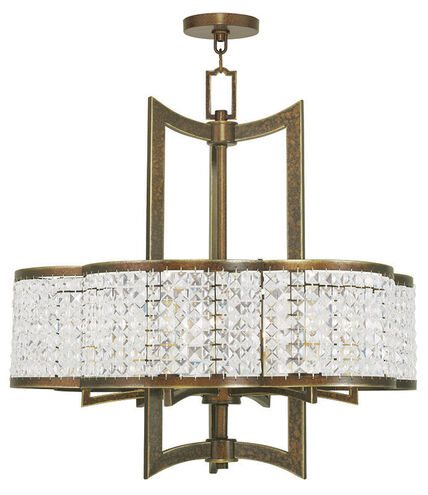 Grammercy 6 Light 26 inch Hand Painted Palacial Bronze Chandelier Ceiling Light