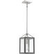 Champlin 1 Light 8 inch Gray with Polished Nickel Accents Pendant Ceiling Light in Gray/Polished Nickel