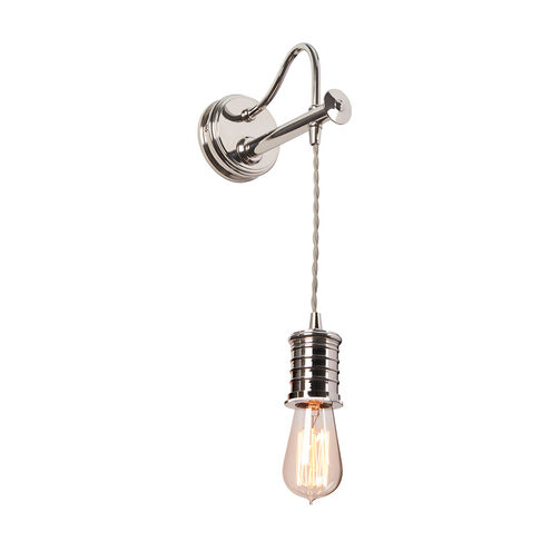 Douille LED 4 inch Polished Nickel Sconce Wall Light, Elstead