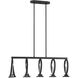 Monteray 5 Light 11 inch Black with Satin Nickel Chandelier Ceiling Light