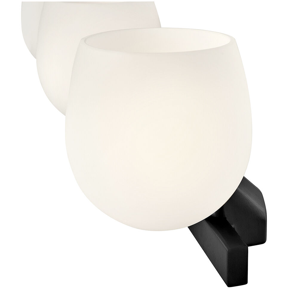 Mae 3 Light 24 inch Black Bath Light Wall Light