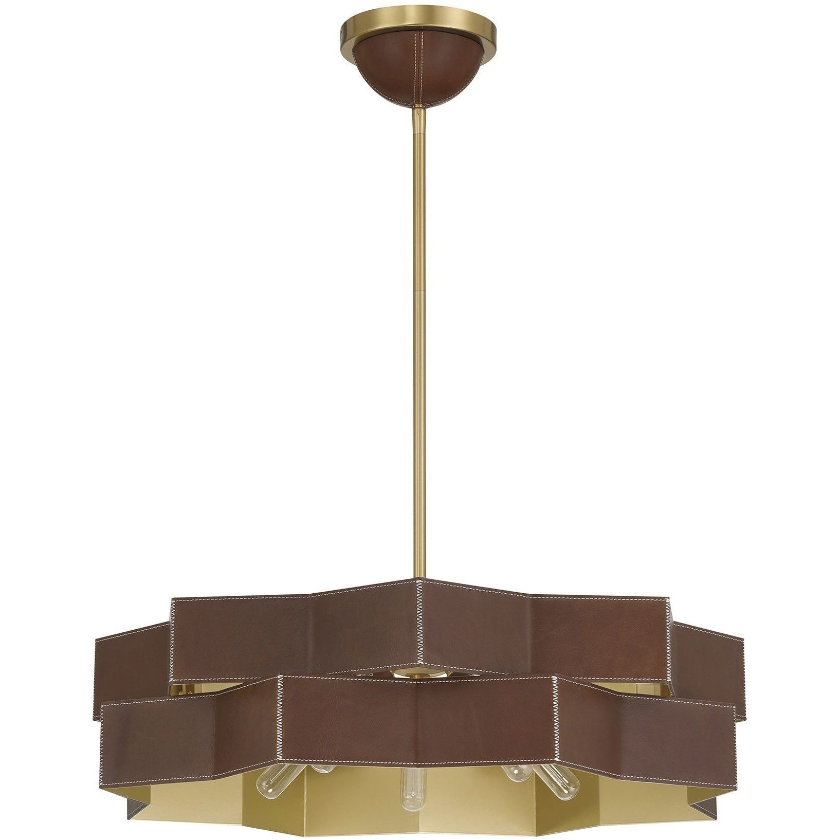Atherton 5 Light 24 inch Warm Brass Pendant Ceiling Light