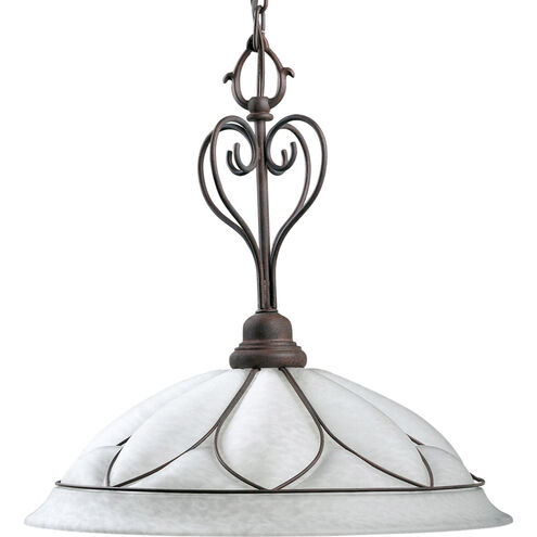 Verona 1 Light 17 inch Cobblestone Pendant Ceiling Light in Etched Alabaster