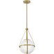 Colby 1 Light 11.25 inch Lacquered Brass Pendant Ceiling Light