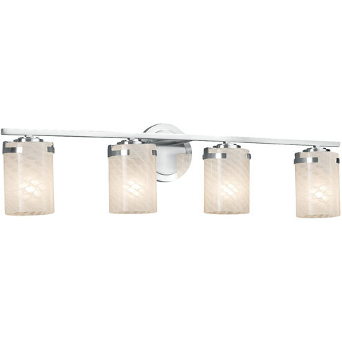 Fusion LED 31.5 inch Polished Chrome Vanity Light Wall Light in 2800 Lm LED, Weave Fusion
