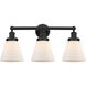 Cone 3 Light 24.5 inch Matte Black Bath Vanity Light Wall Light