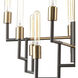 Congruency 12 Light 29 inch Oil Rubbed Bronze with Satin Brass Chandelier Ceiling Light