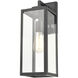 Atless 1 Light 17 inch Powder Coated Black Outdoor Wall Sconce