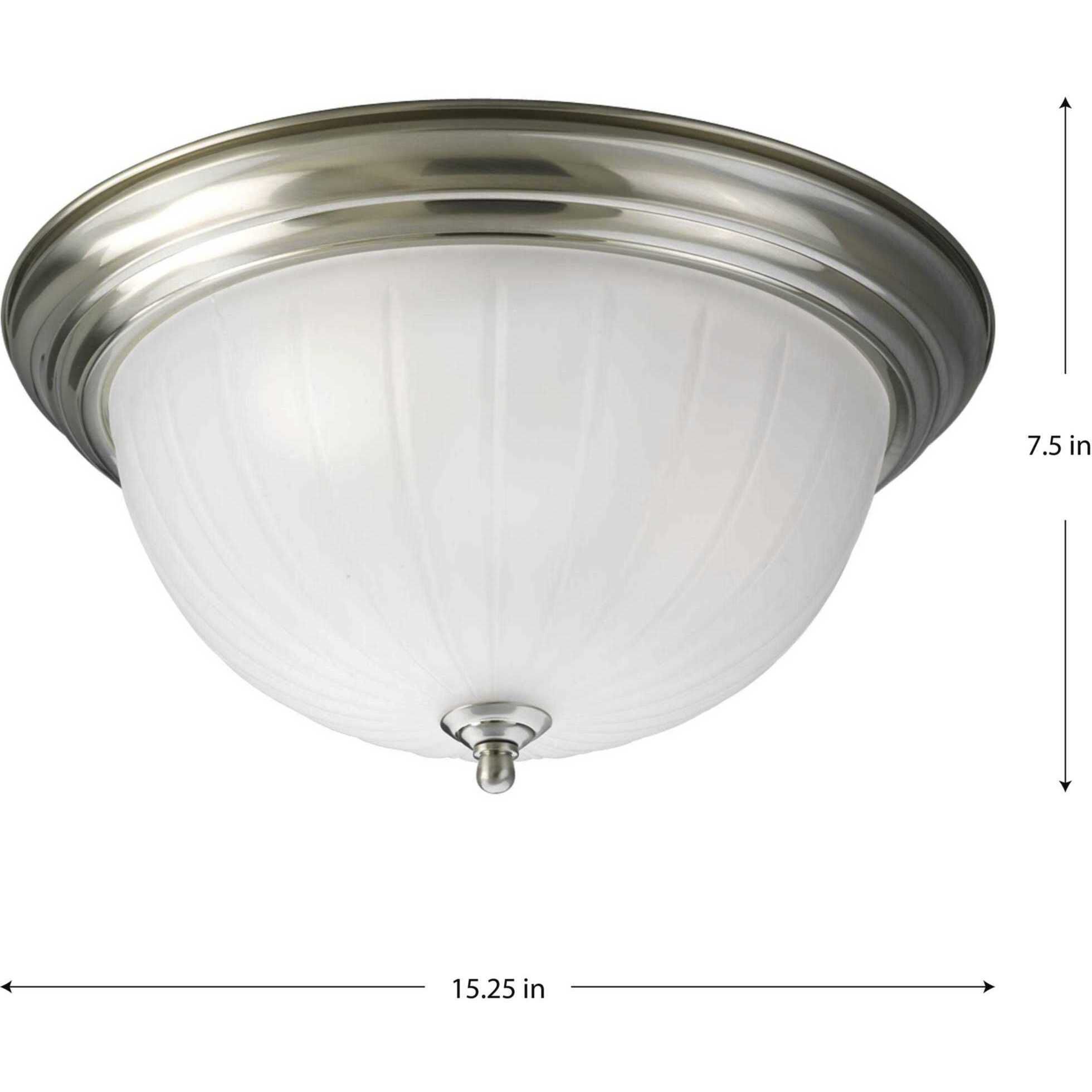 Skeet 3 Light 15.25 inch Brushed Nickel Flush Mount Ceiling Light