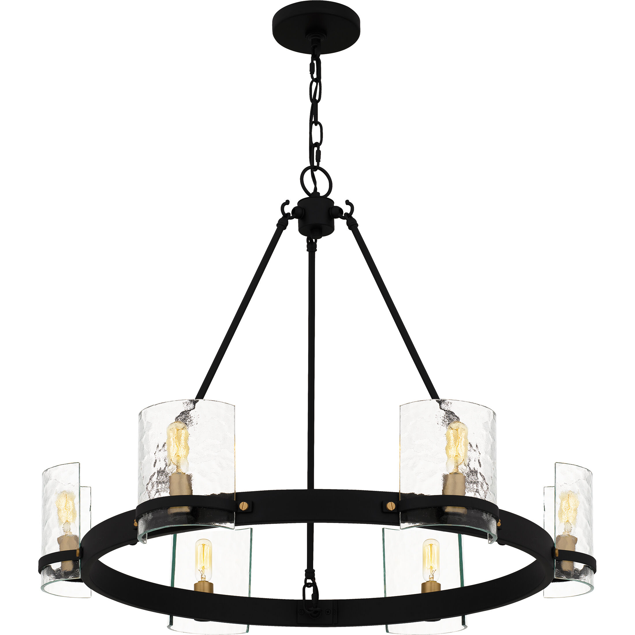 Gloucester 6 Light 28.25 inch Matte Black Chandelier Ceiling Light