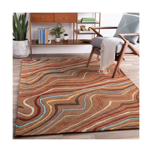 Forum 117 X 117 inch Dark Red/Dark Brown/Khaki/Garnet/Aqua/Tan/Moss Rugs, Wool