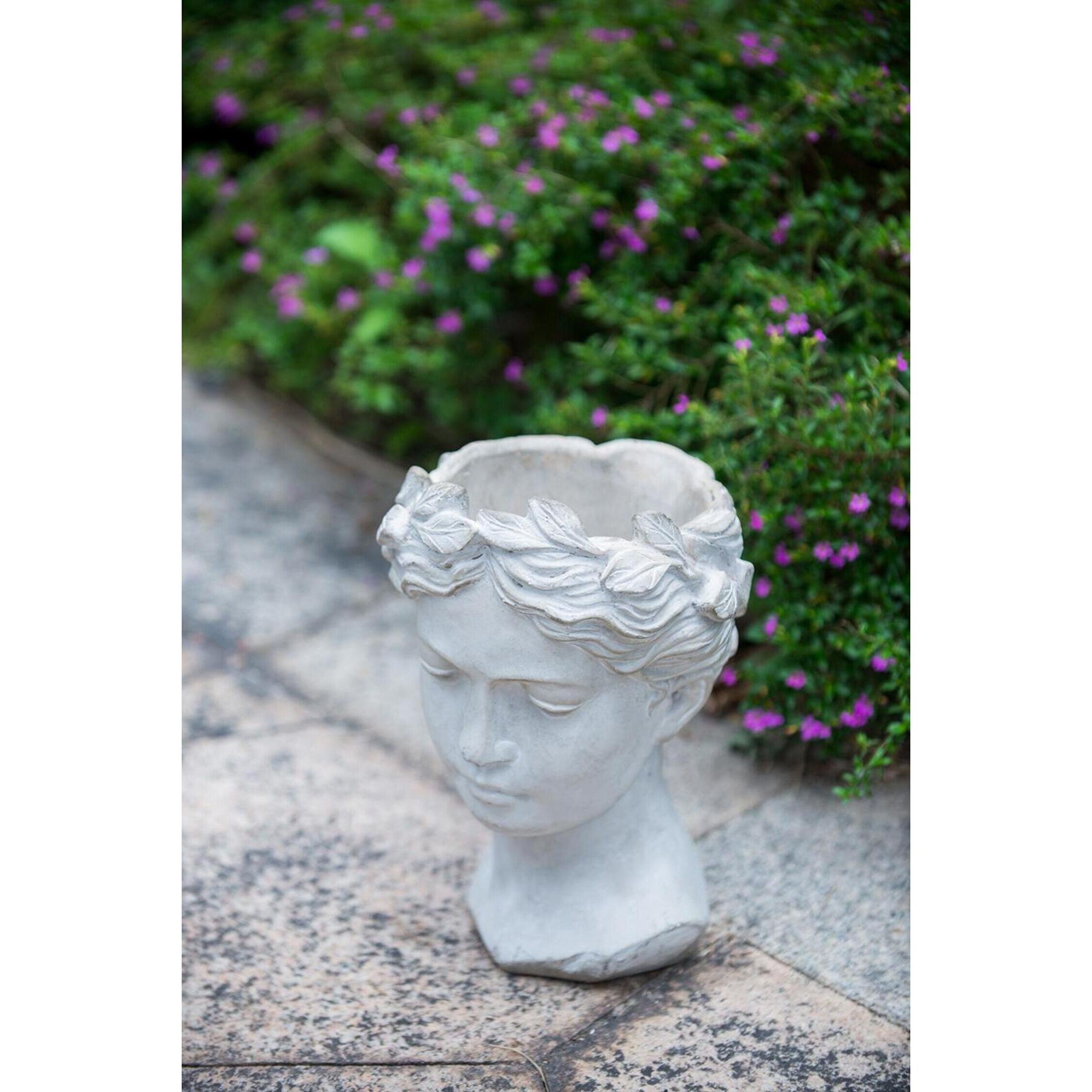 Visage White Wash Outdoor Vase