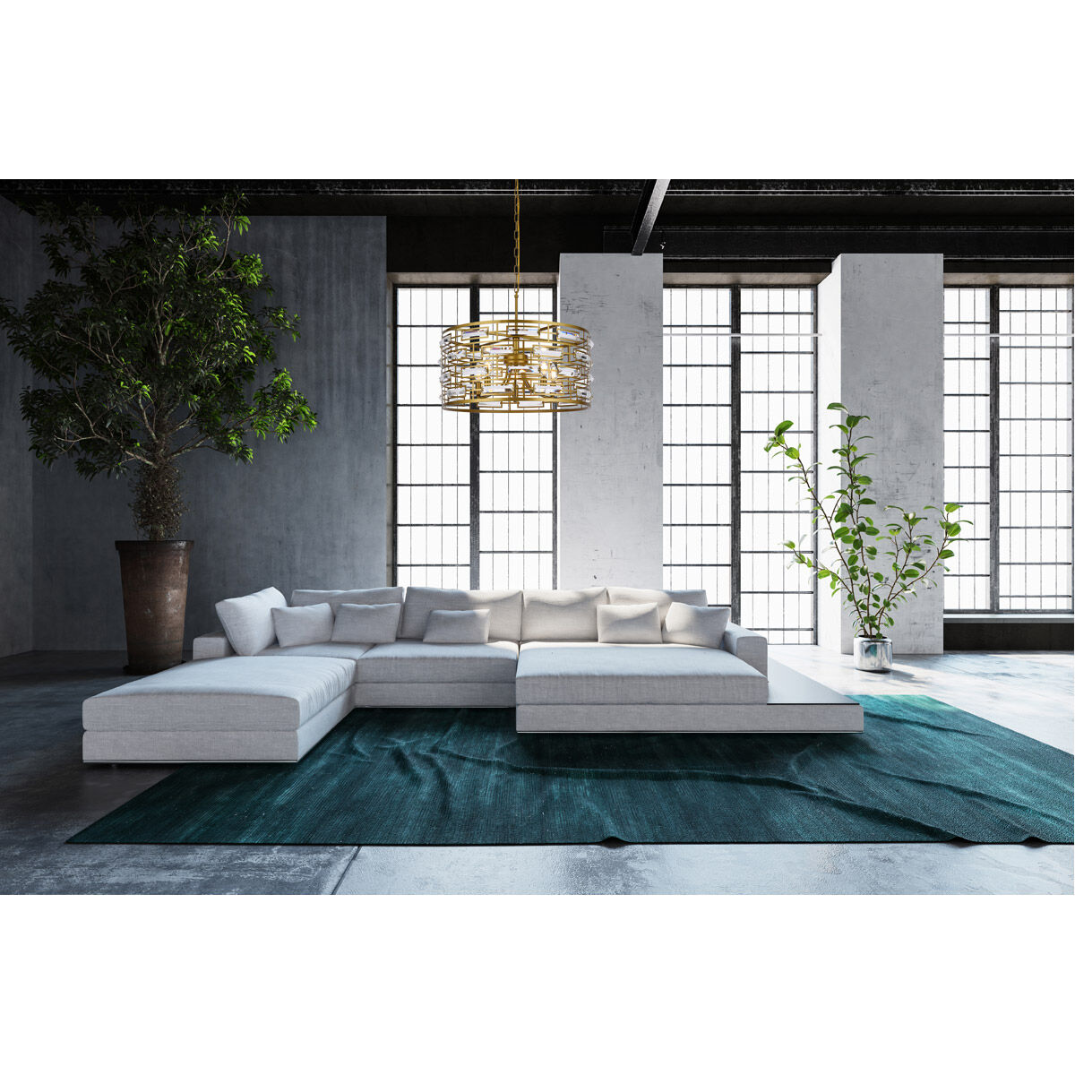 Kennedy 5 Light 24 inch Brass Pendant Ceiling Light