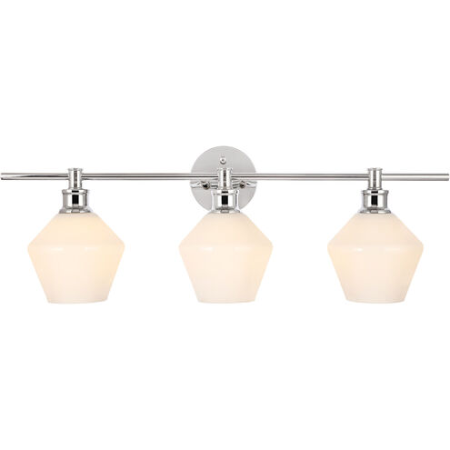 Gene 3 Light 28 inch Chrome Wall sconce Wall Light