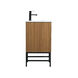 Eugene 19 X 18 X 33.5 inch Walnut Brown Vanity Sink Set