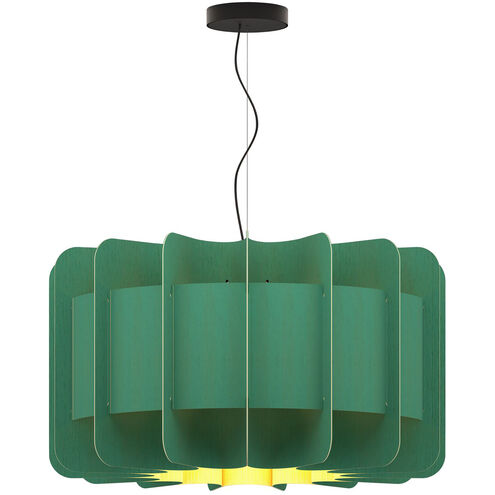 Clarissa 1 Light 29.8 inch Black/Light Petrol Pendant Ceiling Light in Light Petrol/Ash, 30 in