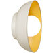 Ambiance Collection 1 Light 10 inch Matte White with Champagne Gold internal finish Wall Sconce Wall Light in Matte White with Champagne Gold interior, Form+Finish+Function