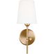 TOB by Thomas O'Brien Baker 1 Light Satin Brass Sconce Wall Light