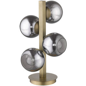 Lunette 24 inch 100.00 watt Aged Brass Table Lamp Portable Light