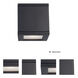 Rubix LED 5 inch Black Outdoor Wall Light