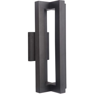 Kai LED 18 inch Textured Black Outdoor Wall Mount in Textured Matte Black, Medium