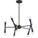 Contemporary 10 Light 24 inch Matte Black Chandelier Ceiling Light
