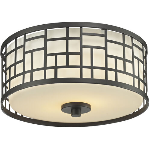 Elea 2 Light 11.75 inch Bronze Flush Mount Ceiling Light