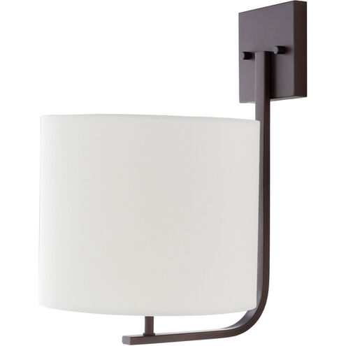 Bryan 1 Light 10 inch Dark Brown/White Wall Sconce Wall Light