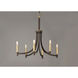 Lyndon 6 Light 28 inch Bronze/Antique Brass Chandelier Ceiling Light in Bronze and Antique Brass