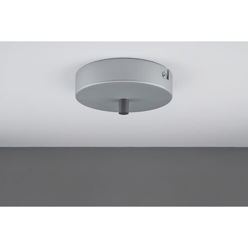 Titan 1 Light 4 inch Matte Chrome Large Pendant Ceiling Light in Blue Glass