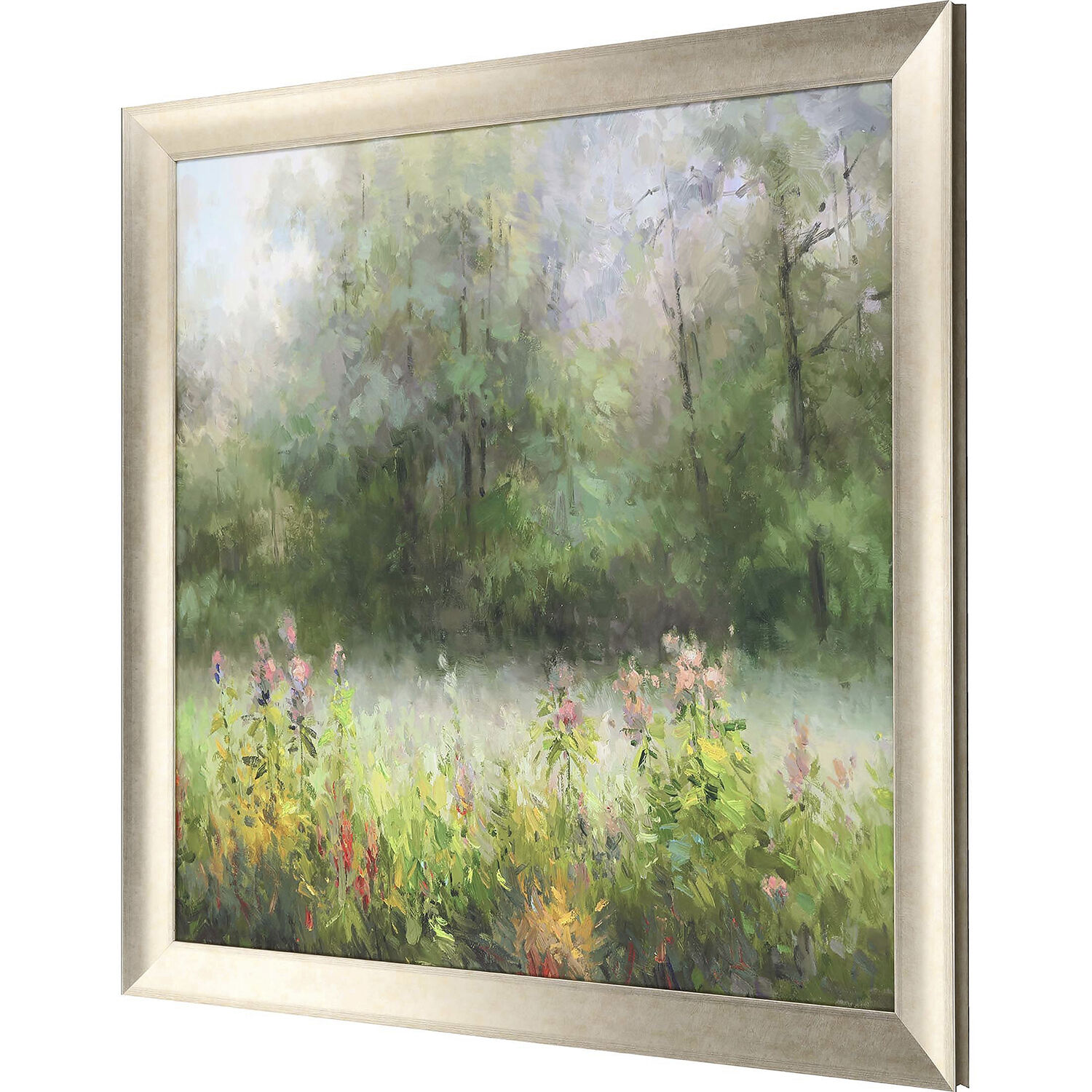 Landscapes Green and Multi and Pink and Yellow Framed Art