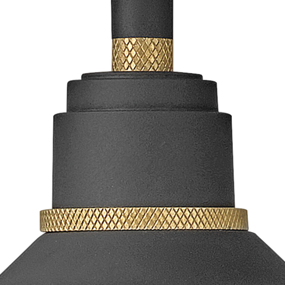 Foundry Classic Outdoor Barn Light in Textured Black, Gooseneck