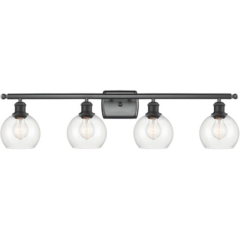 Ballston Athens LED 36 inch Matte Black Bath Vanity Light Wall Light in Clear Glass