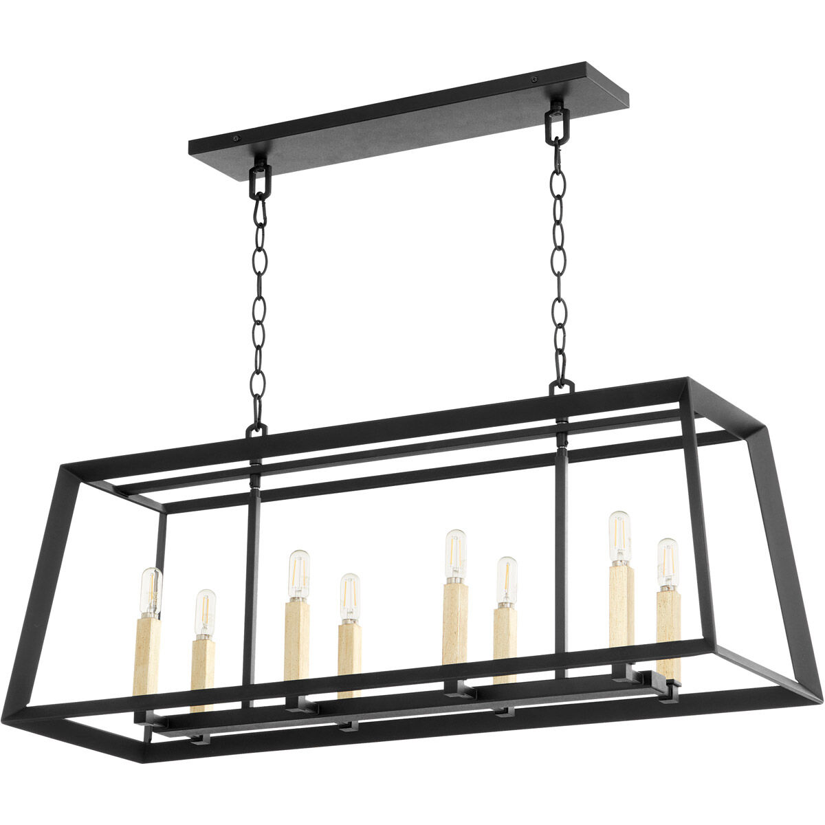 Hyperion 8 Light 37 inch Noir Island Light Ceiling Light