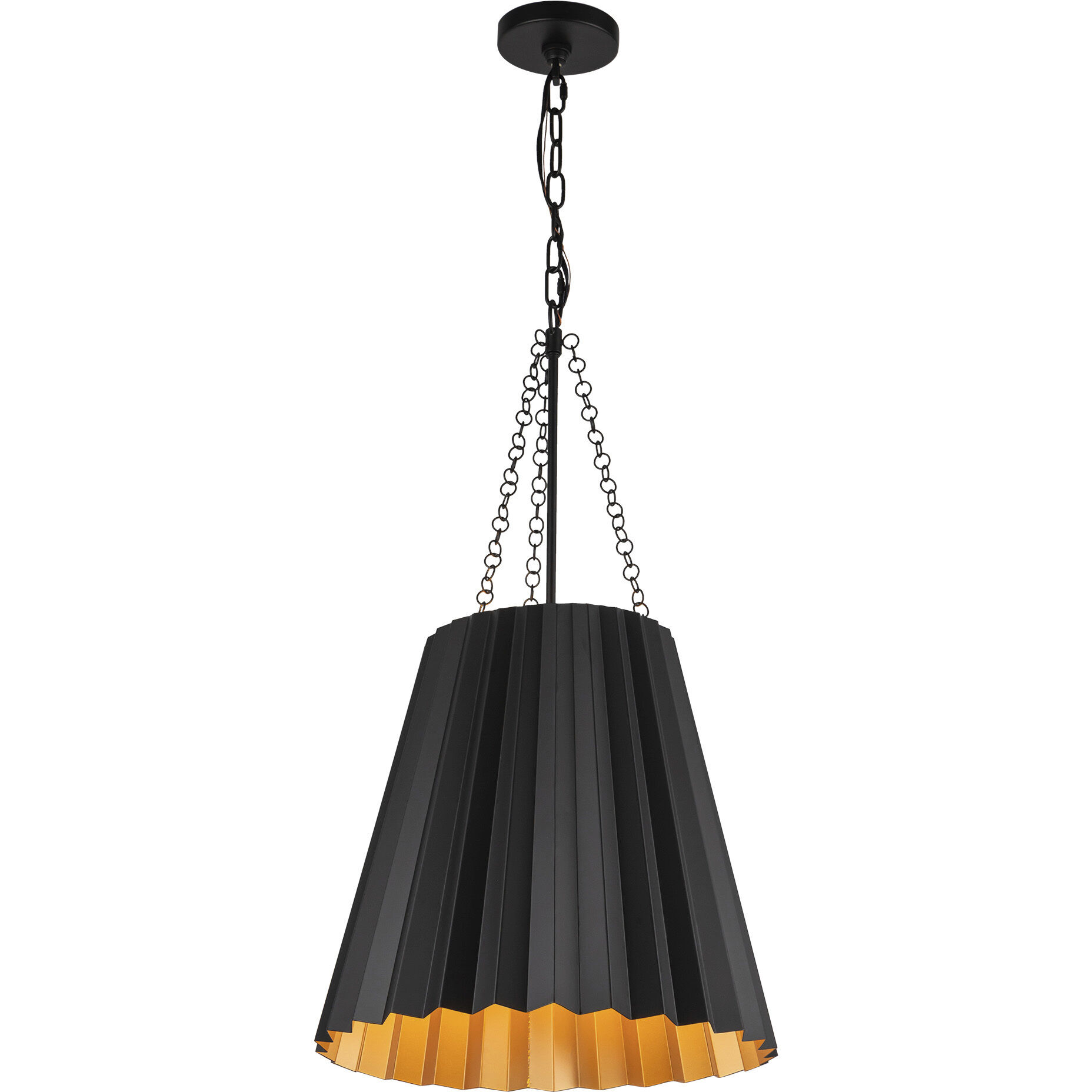 Alora Mood Plisse Pendant Ceiling Light in Matte Black