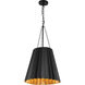 Alora Mood Plisse Pendant Ceiling Light in Matte Black