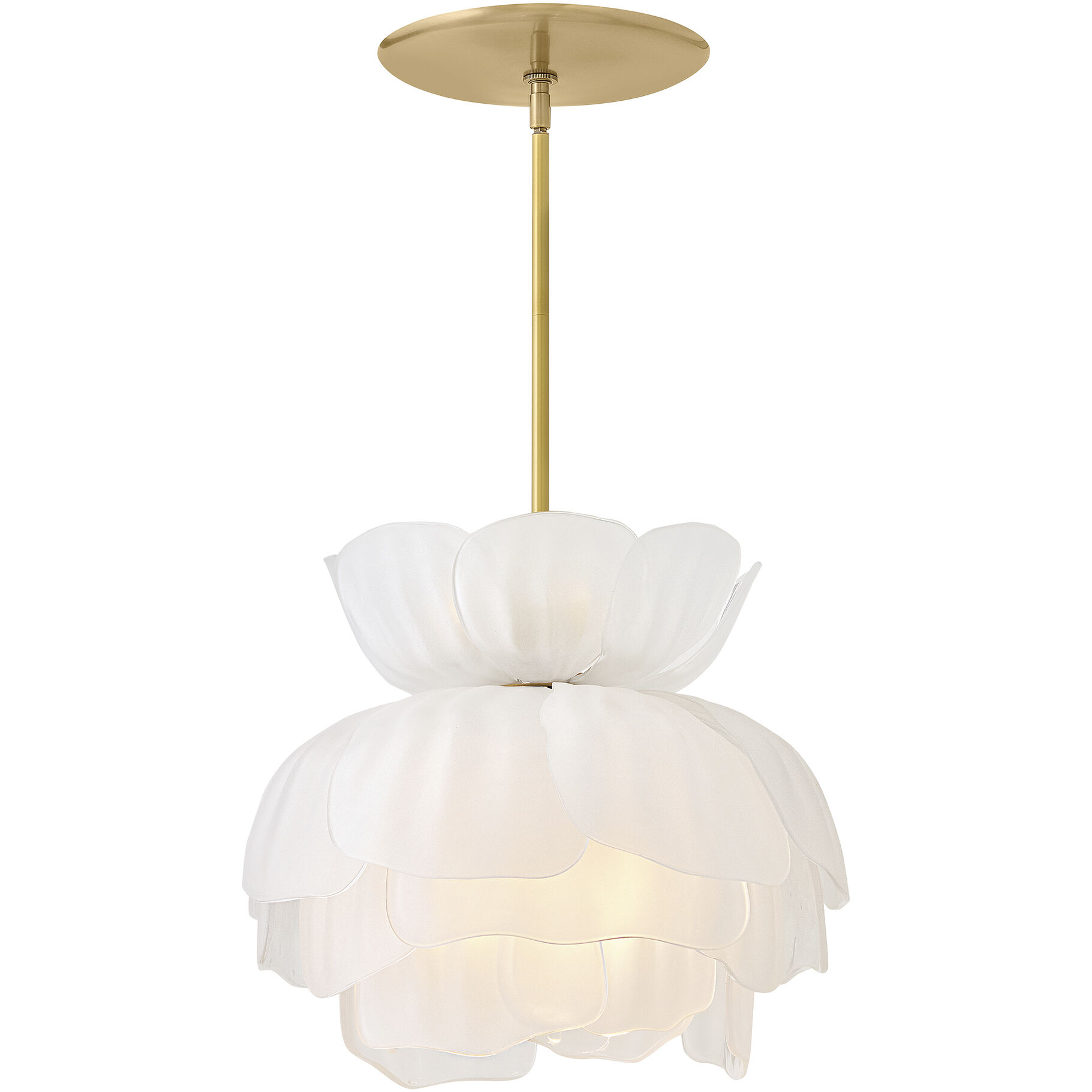 Fantine 7 Light 22 inch Unlacquered Brass Chandelier Ceiling Light in White Frosted