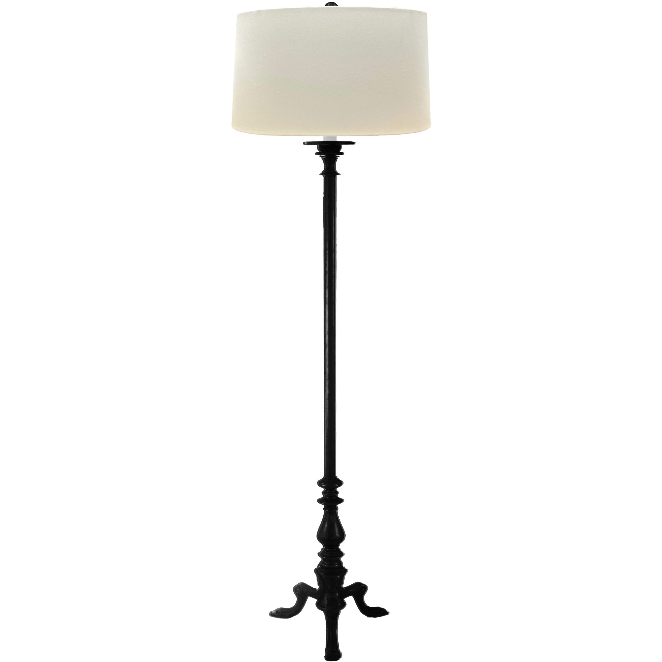 Ellie 60 inch Matte Black Floor Lamp Portable Light
